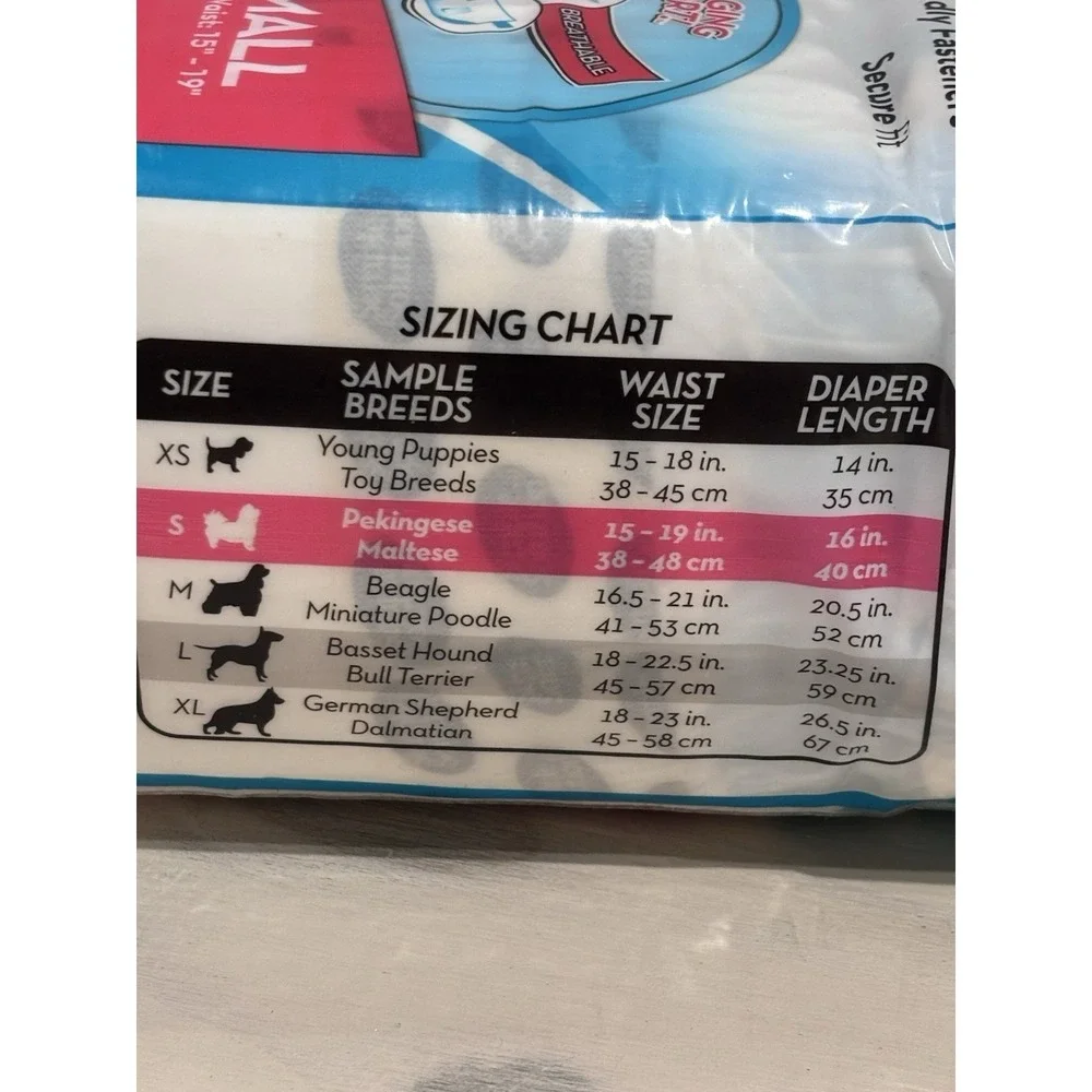 Simple‎ Solution True Fit Dog Diapers Female Small 30 Count Disposable White
